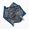 Zebra, Blue & Cream Silk Scarf