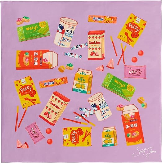 Asian Snacks, Lilac Silk Scarf