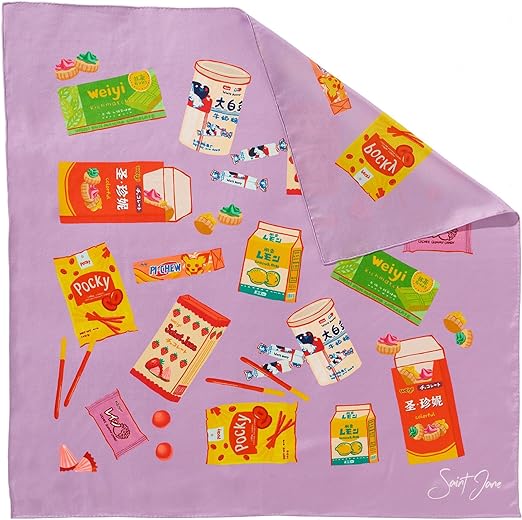 Asian Snacks, Lilac Silk Scarf