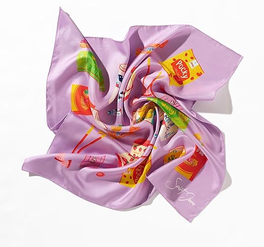 Asian Snacks, Lilac Silk Scarf