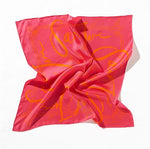 Bamboo, Fuchsia & Orange Silk Scarf