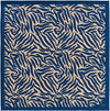 Zebra, Blue & Cream Silk Scarf