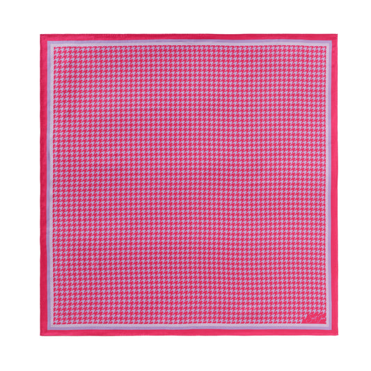 Houndstooth, Mulberry Silk Twill Scarf