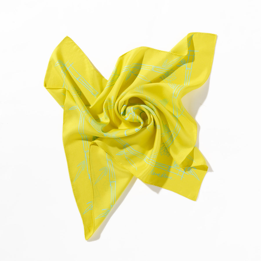 PRE-ORDER Bamboo Bloom Silk Twill Scarf