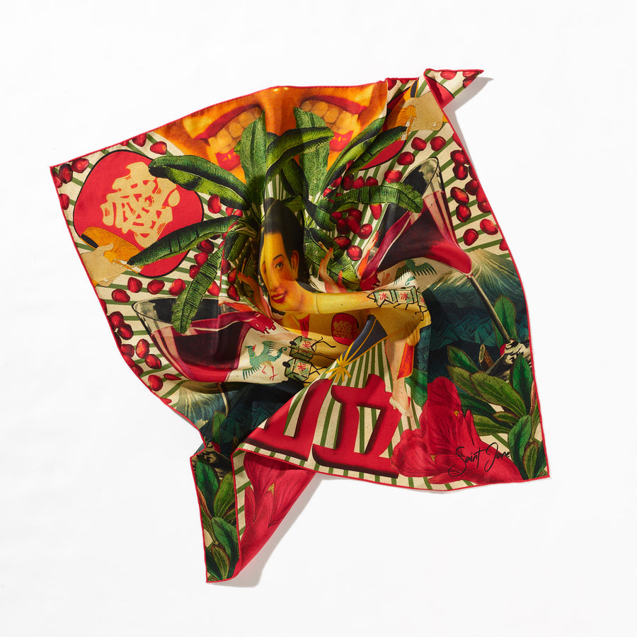 PRE-ORDER Shang-High Nights Silk Twill Scarf